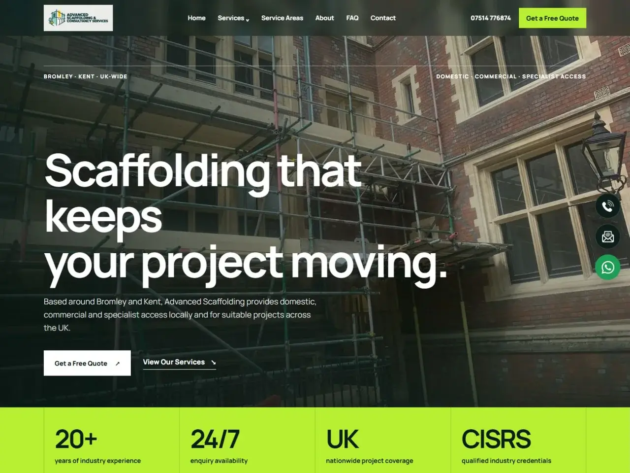 Bromley Scaffolding website