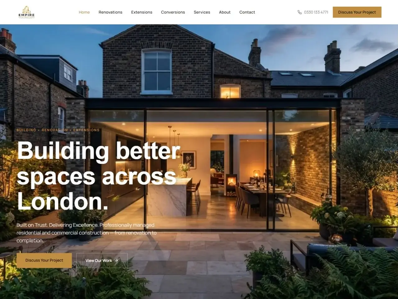 Empire Contractors website