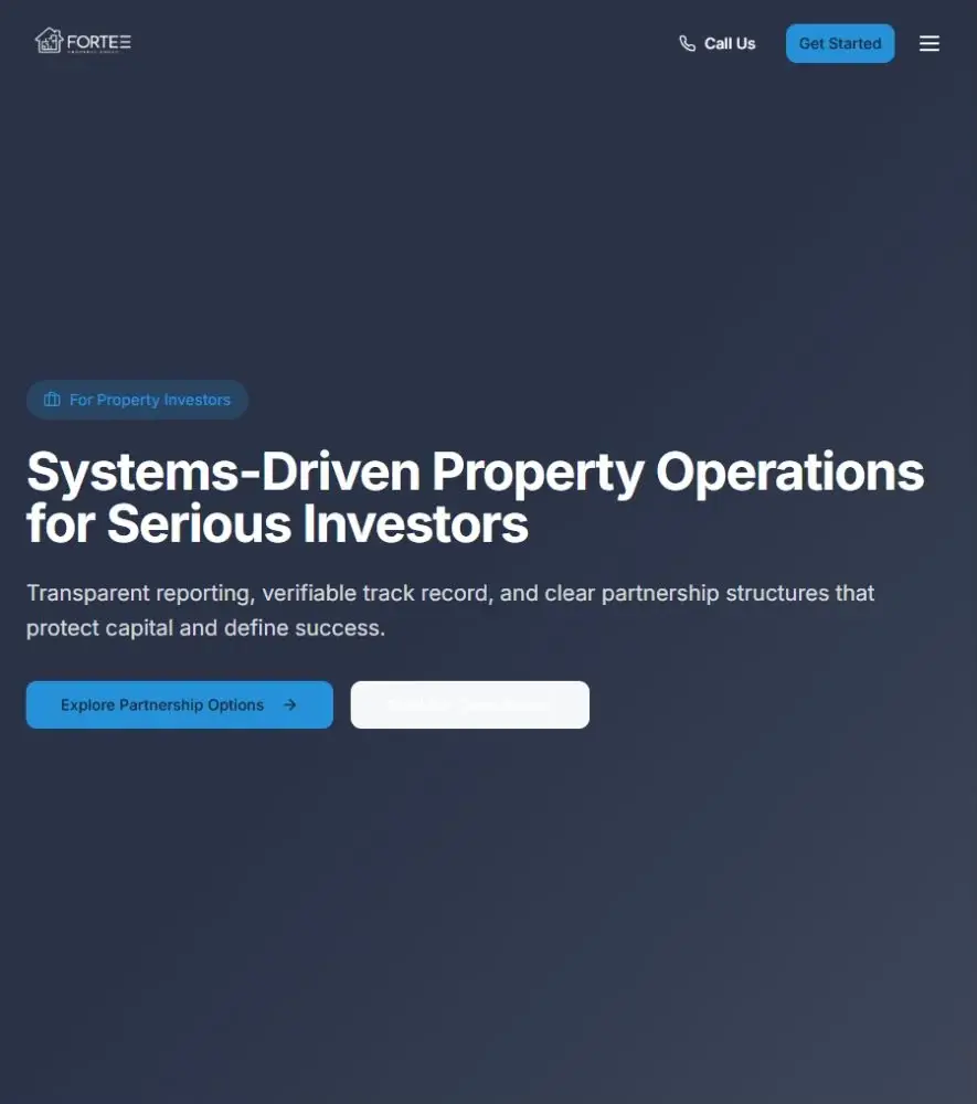 Forte Property Group investors page