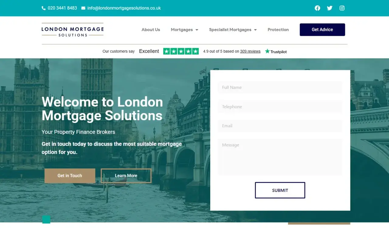 London Mortgage Solutions original website