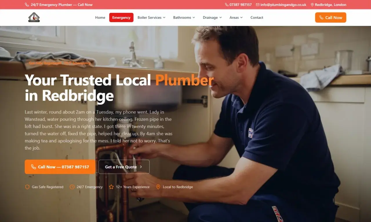Plumbing & Go website