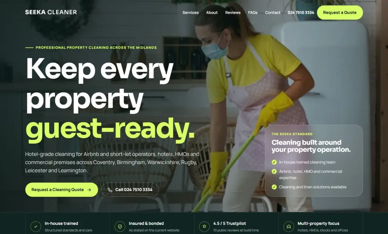 Seek A Cleaner independent ImanLogic redesign concept